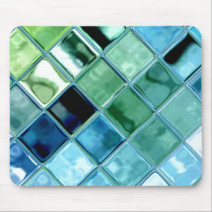 Open Ocean Glass Tile Mosaic Art Mousepad Muismat