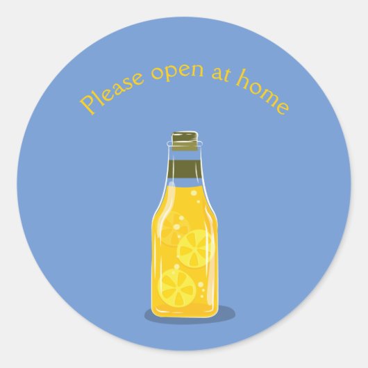 Open op verantwoorde wijze thuis Drink Ronde Sticker (Voorkant)