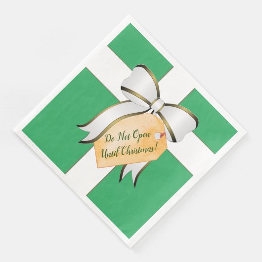Open pas met kerstpapier Napkin Servet (Hoek)