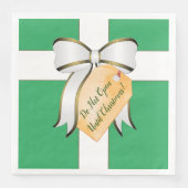 Open pas met kerstpapier Napkin Servet (Voorkant)
