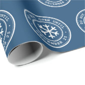 Open pas op 25 december blauw omslagpapier cadeaupapier (Rol Hoek)