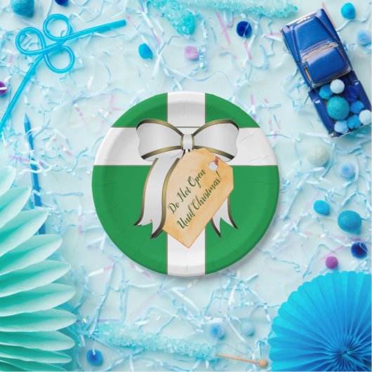 Open pas op Bord met kerstpapier (Feest)