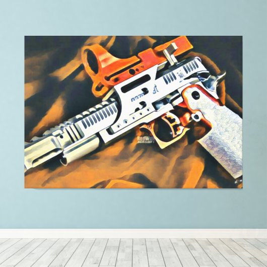 Open Pistool 2 Canvas Afdruk (Insitu (Houten vloer))