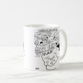 Open Plan Kantoor - Man heeft een kaart nodig Koffiemok (Voorkant rechts)