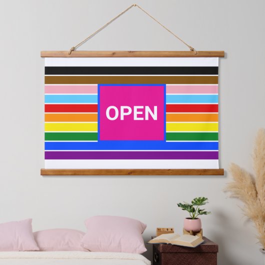 Open Pride Bondgenoot Rainbow Progress LGBT Hangend Wandkleed (Slaapkamer)