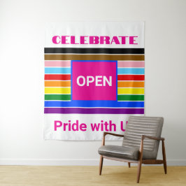 Open Pride Bondgenoot Rainbow Progress LGBT Wandkleed
