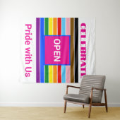 Open Pride Bondgenoot Rainbow Progress LGBT Wandkleed (In Situ (horizontaal))
