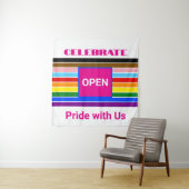 Open Pride Bondgenoot Rainbow Progress LGBT Wandkleed (In situ)
