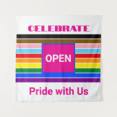Open Pride Bondgenoot Rainbow Progress LGBT Wandkleed (Voorkant)
