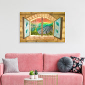 Open Raam Canvas Afdruk (Insitu (Woonkamer))