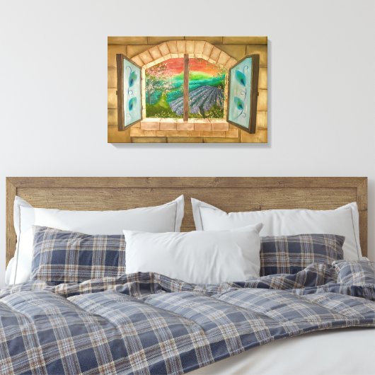 Open Raam Canvas Afdruk (Insitu (Slaapkamer))