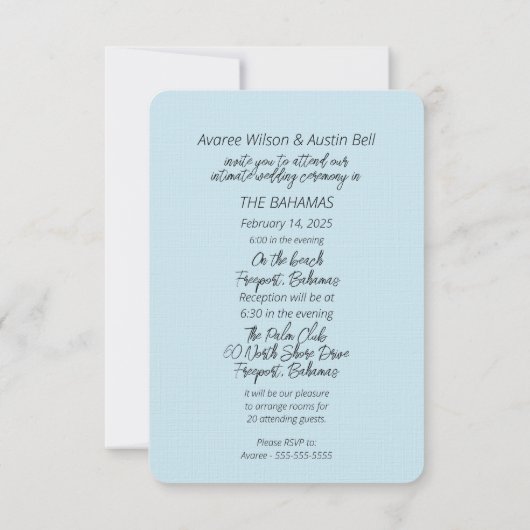 Open raam strand scène paradijs tropisch kaart (Achterkant)