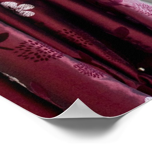 Open raam uitzicht op wilde bloemtuin poster (Hoek)