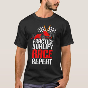 Open raceoefening met wielrennen kwalificeren ras  t-shirt