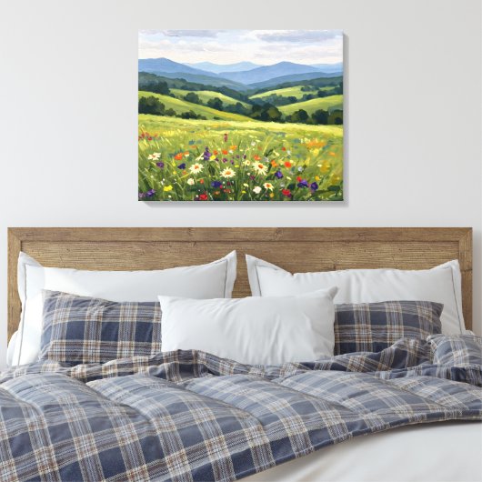 Open Range Prairies Canvas Afdruk (Insitu (Slaapkamer))