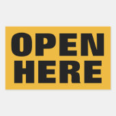 OPEN RECHTHOEKIGE STICKER (Voorkant)