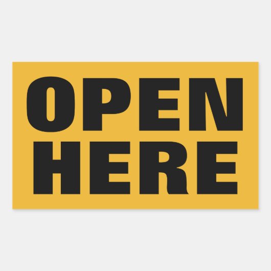 OPEN RECHTHOEKIGE STICKER (Voorkant)