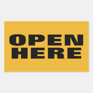 OPEN RECHTHOEKIGE STICKER