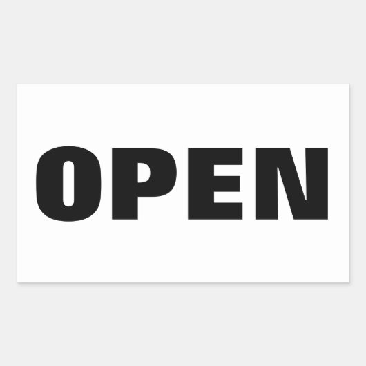 OPEN RECHTHOEKIGE STICKER (Voorkant)