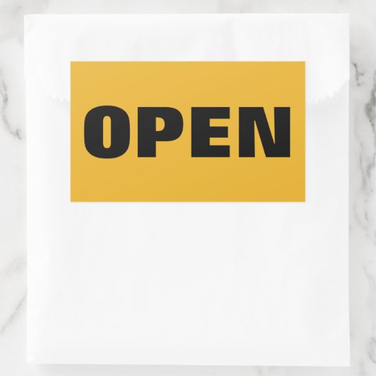 OPEN RECHTHOEKIGE STICKER (Tas)