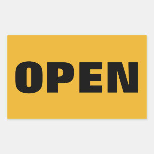 OPEN RECHTHOEKIGE STICKER