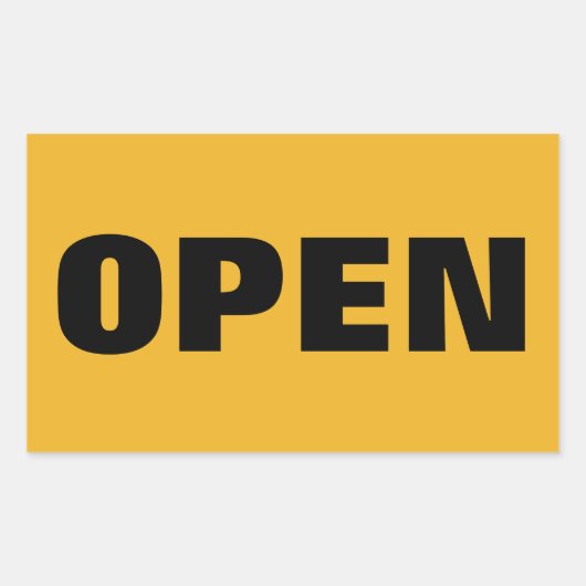OPEN RECHTHOEKIGE STICKER (Voorkant)