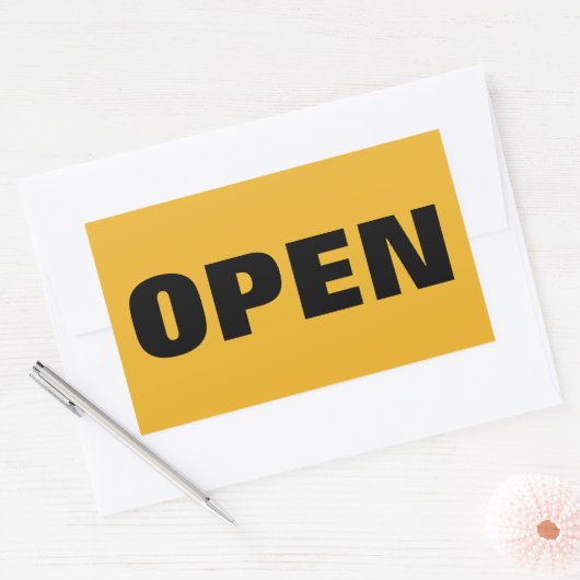 OPEN RECHTHOEKIGE STICKER (Envelop)