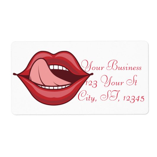 Open Red lips Thunder_Cove Etiket (Voorkant)