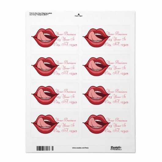 Open Red lips Thunder_Cove Etiket (Full Sheet)