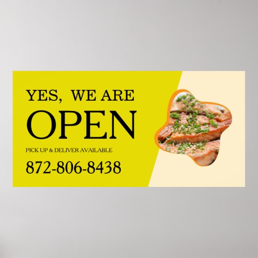 Open Restaurant Aangepaste Poster (Voorkant)