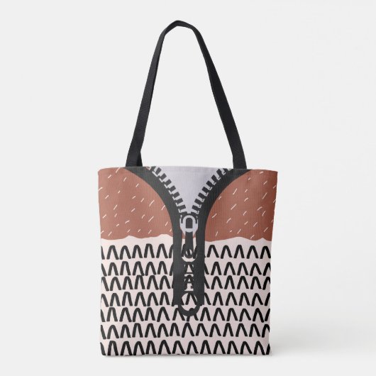 Open ritssluiting tote bag (Achterkant)