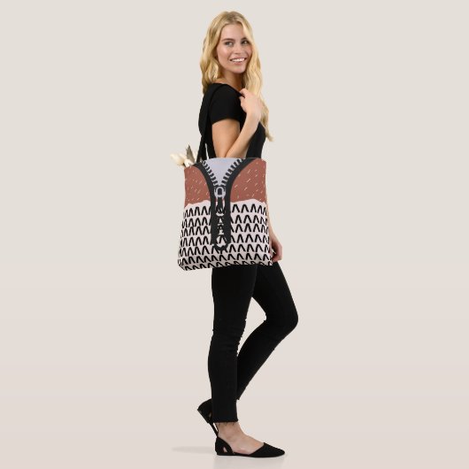 Open ritssluiting tote bag (Op model)