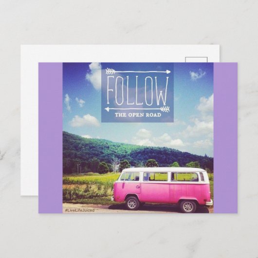 "Open Road" Briefkaart (Voorkant / Achterkant)