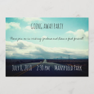 Open Road Going Away Party Invitation Kaart