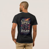 🏍️ Open Road Motorfietswandkunst Overwonnen T-shirt (Achterkant volledig)