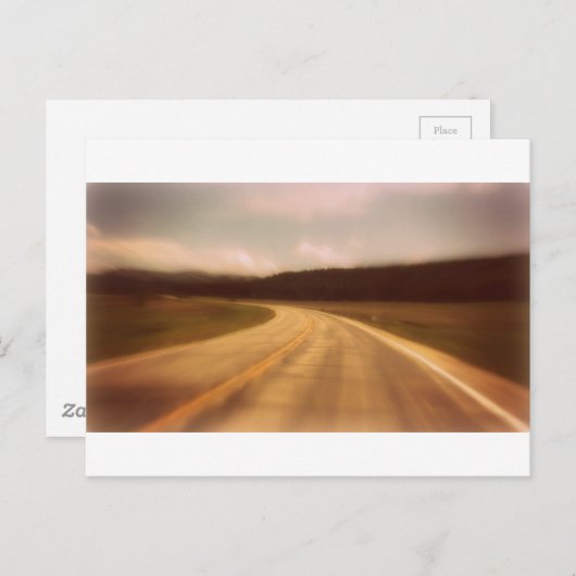 Open Road Nostalgisch Briefkaart Afbeelding (Voorkant / Achterkant)