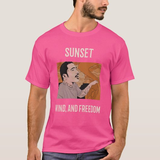 Open Road Sunset Vibes T-shirt (Voorkant)