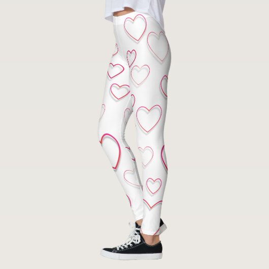 Open rode harten leggings (Links)