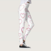 Open rode harten leggings (Rechts)