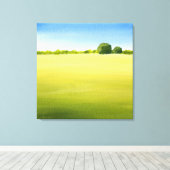 "Open ruimte" Acrylische Waterverf Canvas Afdruk (Insitu (Houten vloer))