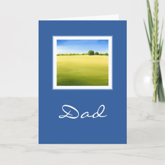 "Open ruimte" Acrylische Waterverf Kaart (Voorkant)