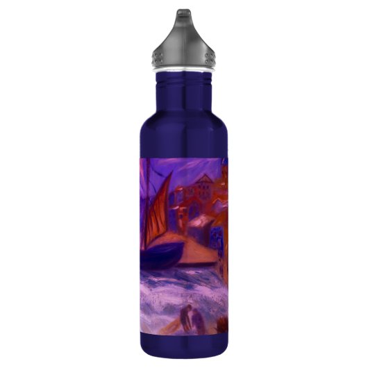Open Sea - Artistic Stainless Bottle Waterfles (Rechts)