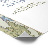 Open Seating Sign  Art Nouveau door Mucha Poster (Hoek)