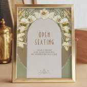 Open Seating Sign  Art Nouveau door Mucha Poster