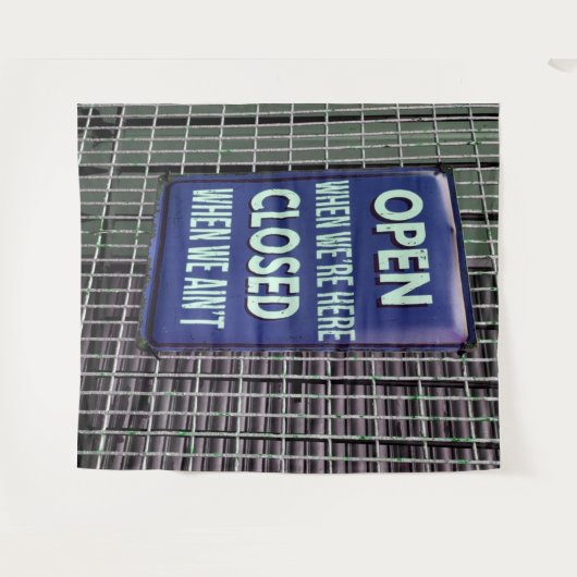 Open Sign Funny, Closed Sign Funny Wandkleed (Voorkant (horizontaal))