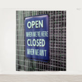 Open Sign Funny, Closed Sign Funny Wandkleed (Voorkant)