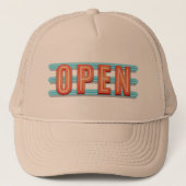 OPEN SIGN TRUCKER PET (Voorkant)