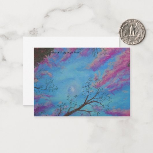 Open Sky Notitiekaartje (Voorkant / Achterkant in situ)