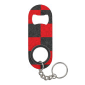 Open Sleutelhanger voor zwarte en rode flacon Mini Flessenopener (Achterkant)