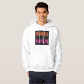 OPEN SLUITEN OP ZWART HOODIE (Voorkant volledig)